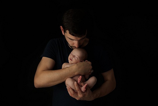 Olivia, 10 Tage alt. Mit Papa hat sie extrem gut gemodelt!